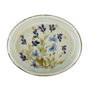 14"Oval Dish - Celadon Floral