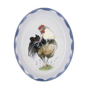 14"Oval Dish - Cockerel