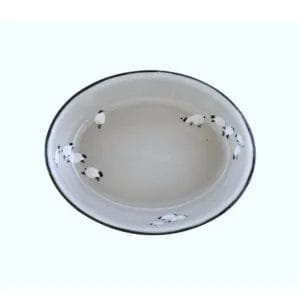 10" Oval Dish-Sheep