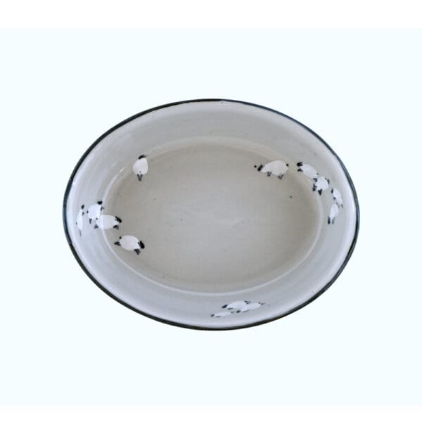 10" Oval Dish-Sheep