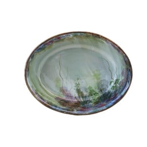 10" Oval Dish-Celadon Rock pool