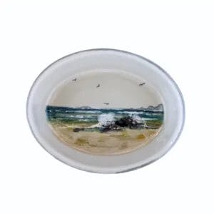 10" Oval Dish-Seascape