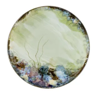 12" Platter - Celadon Rock Pool