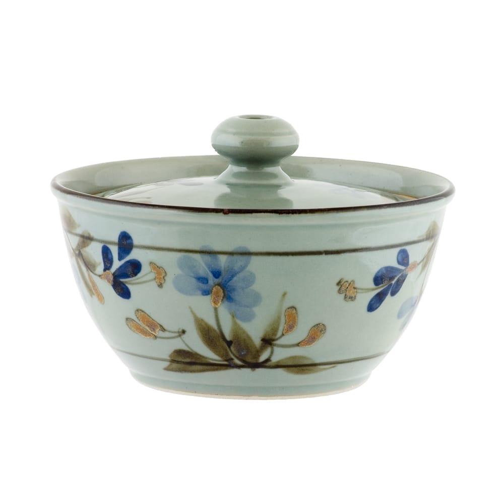 3pt Casserole Celadon Floral Highland Stoneware