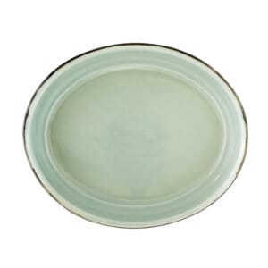 14" Oval Dish - Celadon