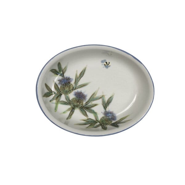 10" Oval Dish-Thistle