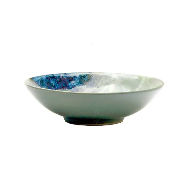 Geo Pasta Bowl - Celadon Water