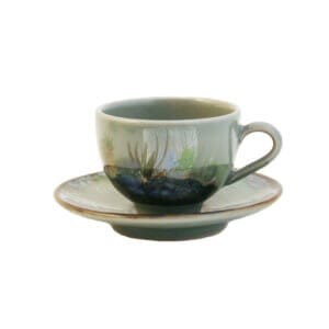 Lungo Cup & Saucer - Celadon Rockpool