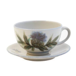 Cappuccino Cup & Saucer - Thistle