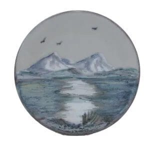 Small Round Stand - Snowscape